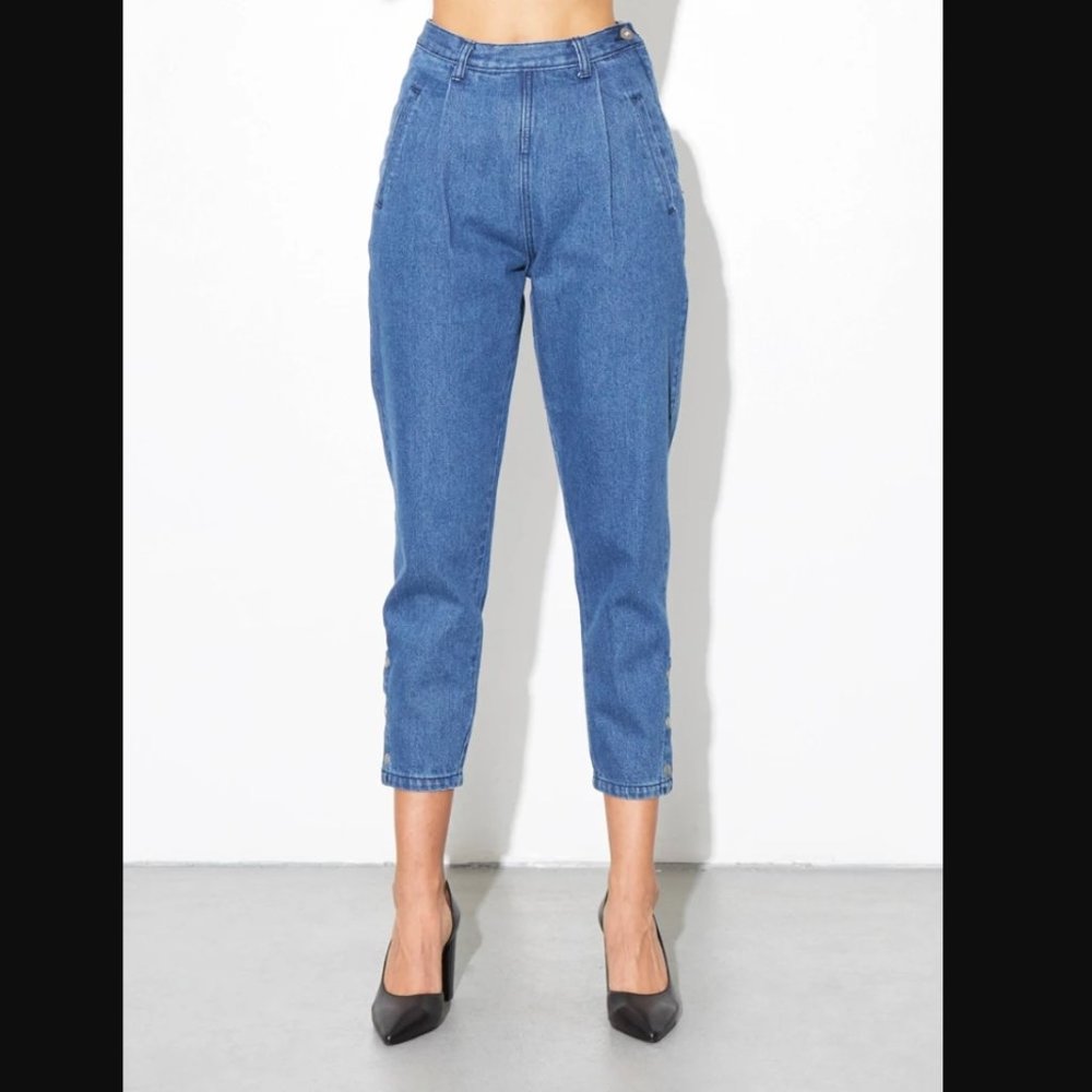 OAK Black Side Zip Baggy Jean - Picture 6 of 12